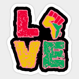 Black History Month Love For Valentines Day Sticker